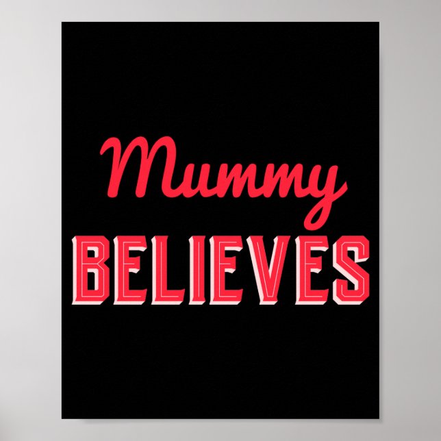 Póster Christmas Traditions Red Believes D T Shirt  (Frente)