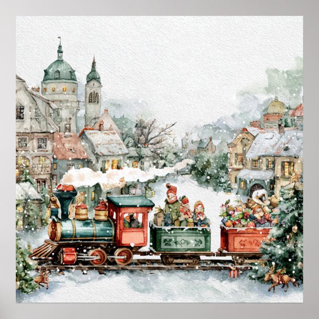 Póster Christmas train poster (Frente)