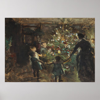 Póster Christmas Tree Vintage Art