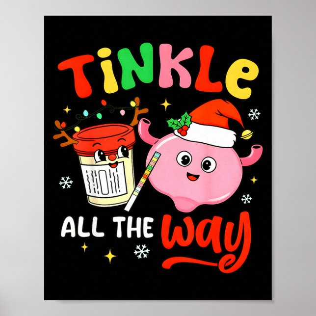 Póster Christmas Urologist Nephrologist T Healthcare Work (Frente)