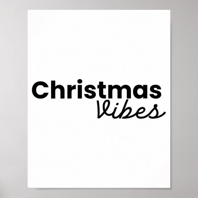Póster Christmas Vibes Modern Minimalist Trendy Styli Shi (Frente)