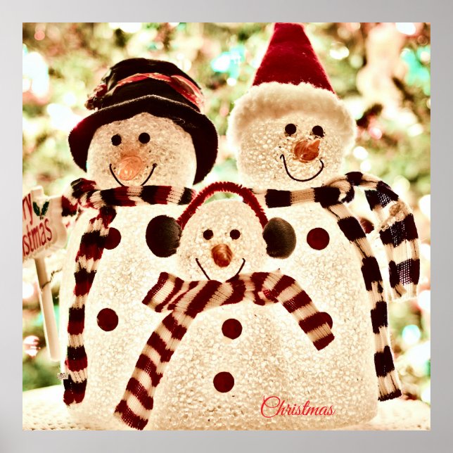 Póster Christmas Vibes Snowman Celebration (Frente)