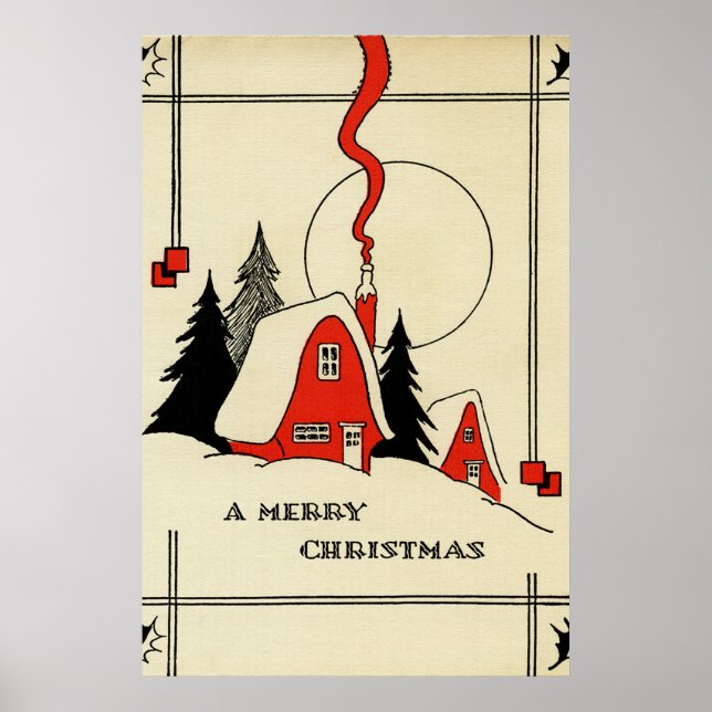 Póster Christmas Vintage Poster (Frente)