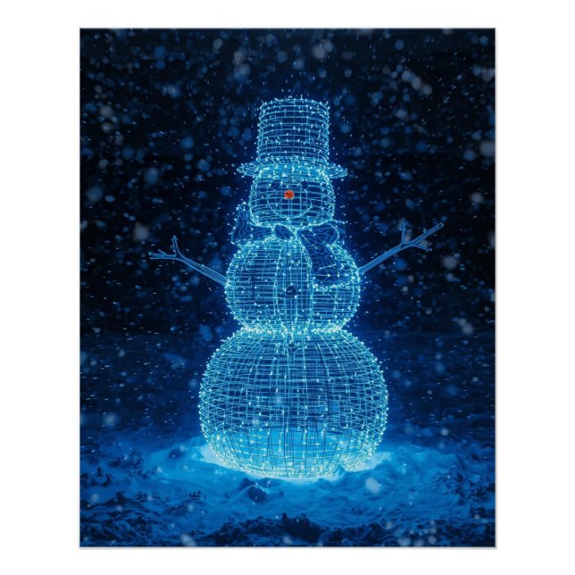 Póster Christmas Winter Snowman (Anverso)