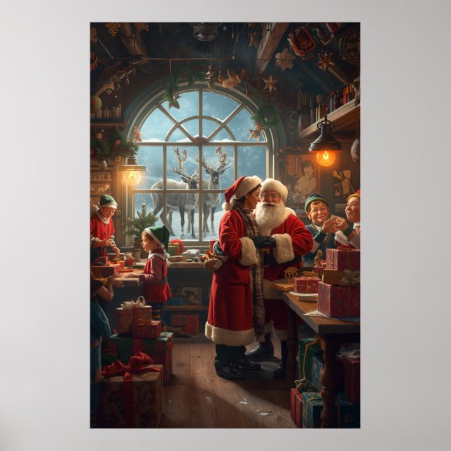 Póster Christmas Workshop with Santa and Mrs Claus (Frente)