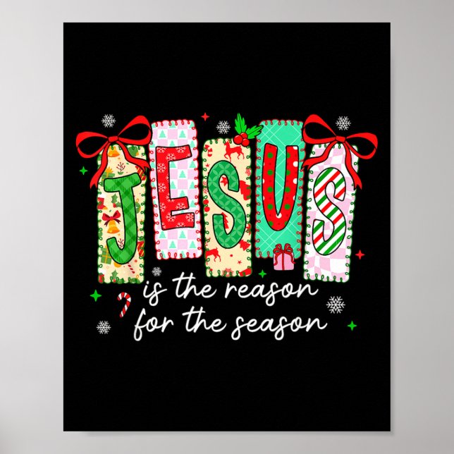 Póster Christmas Xmas Jesus Is The Reason For The Season  (Frente)