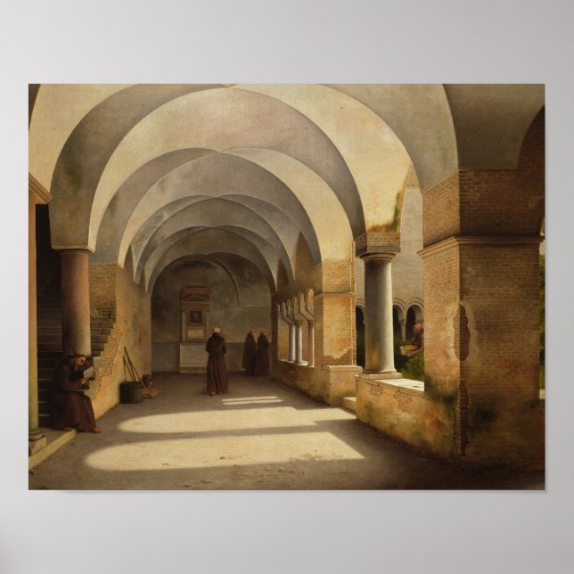 Póster Christoffer Wilhelm Eckersberg - The Cloisters (Frente)