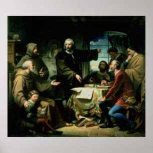 Póster Christopher Columbus in the Monastery of la