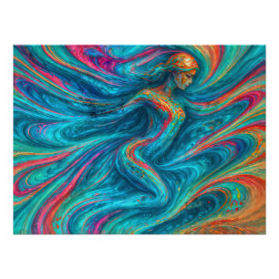 Póster “Chromisca” - Retrato de encantadora fluida