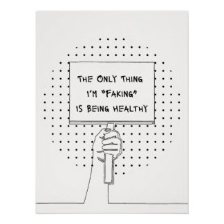 Póster Chronic Illness Awareness & Advocacy Quote Print