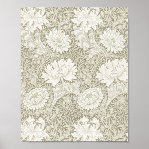 Póster Chrysanthemum Ivory, William Morris