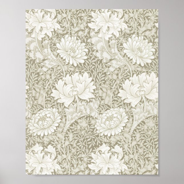 Póster Chrysanthemum Ivory, William Morris (Frente)