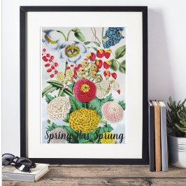 Póster Chrysanthemum Poppy Lilac personalizado