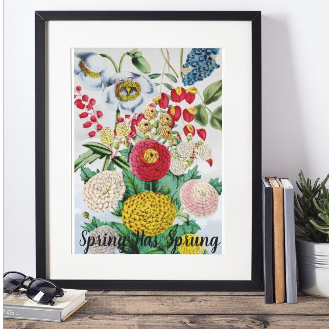 Póster Chrysanthemum Poppy Lilac personalizado (Downloadable Print)