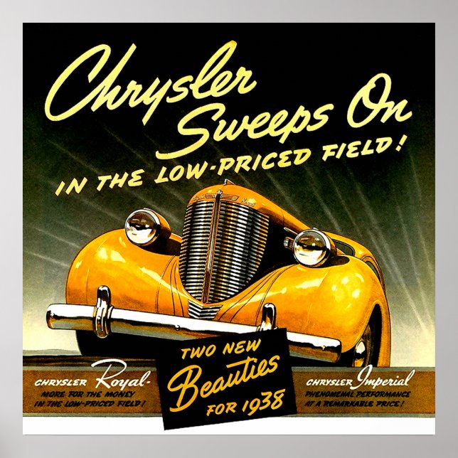 Póster Chrysler De 1938 Sigue (Frente)