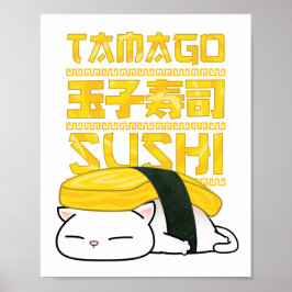 Póster Chubby Cat Tamago Sushi
