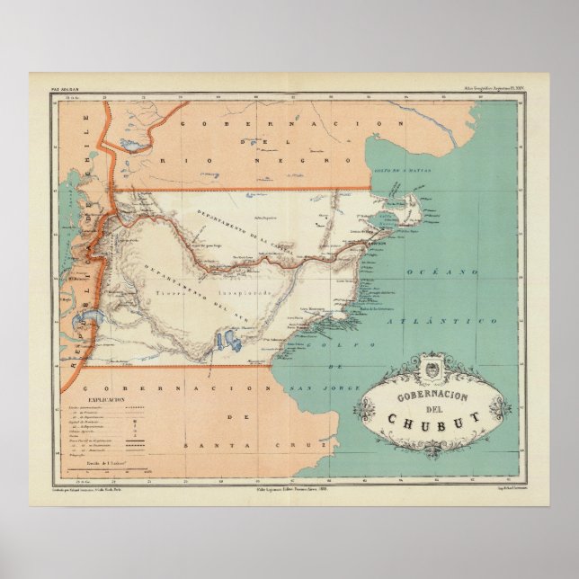 Póster Chubut, Argentina (Frente)