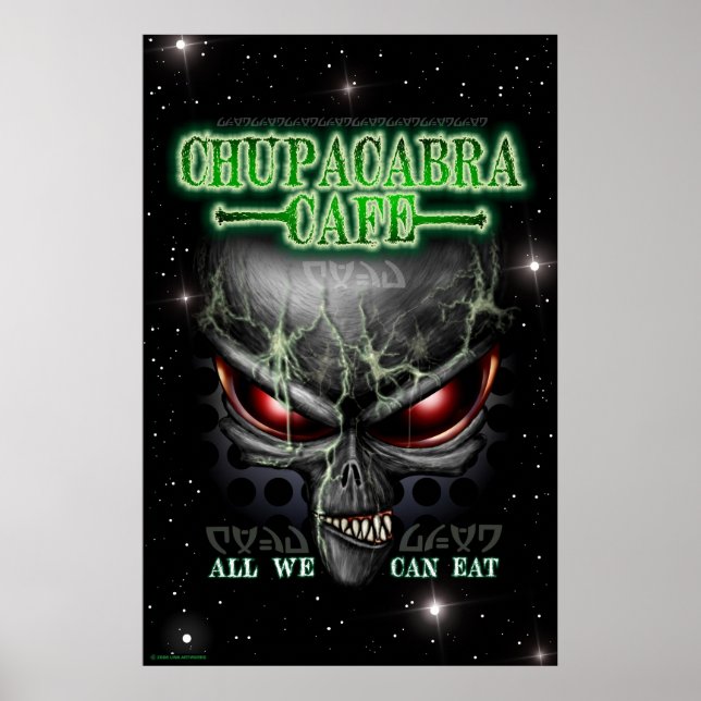 Póster Chupacabra Cafe 23X35 poster (Frente)