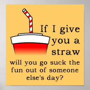 Póster Chupe el Rótulo divertido del poster de la