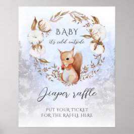 Póster Chupete de Navidad de invierno Es frío afuera Baby