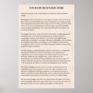 Póster Church Covenant 