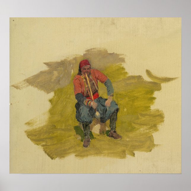 Póster Church - Near East Man Donkey 1868 (Frente)