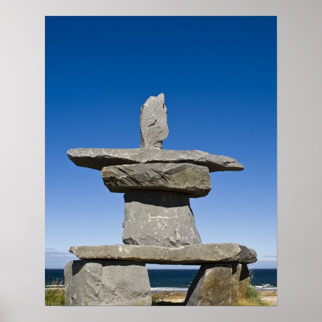 Póster Churchill, Manitoba. Inukshuk (Frente)