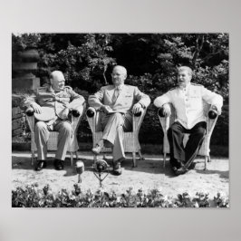 Póster Churchill, Truman y Stalin - Potsdam - 1945