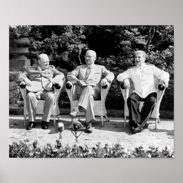 Póster Churchill, Truman y Stalin - Potsdam - 1945 (Frente)