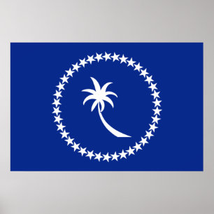 Póster Chuuk, bandera de Micronesia