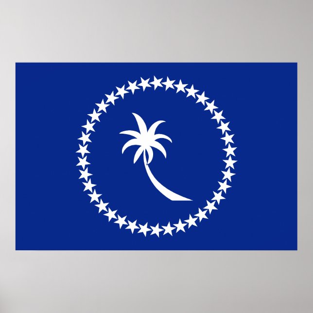 Póster Chuuk, bandera de Micronesia (Frente)