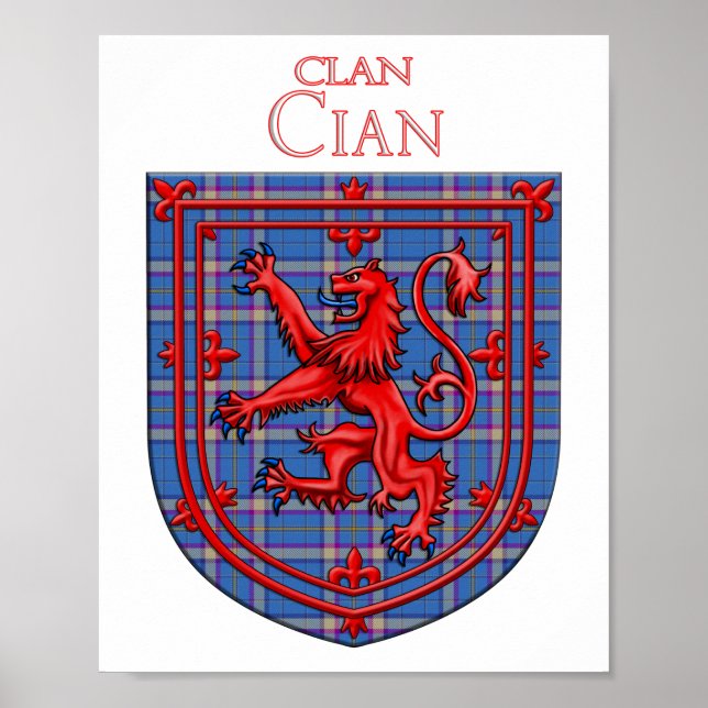 Póster Cian de Ely Tartan Scottish Plaid (Frente)