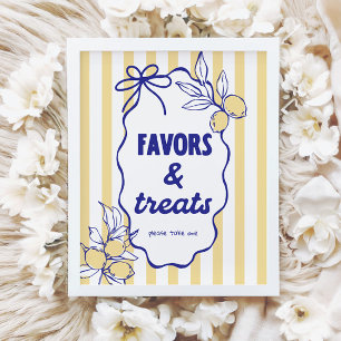 Póster CIAO BABY Lemon Mediterráneo Favors & Trates Rótul