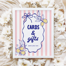 Póster CIAO BABY Lemon Rótulo de tarjetas y regalos medit