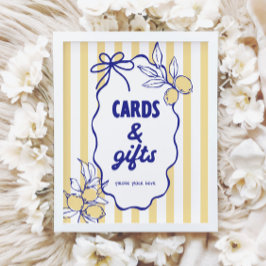 Póster CIAO BABY Lemon Rótulo de tarjetas y regalos medit