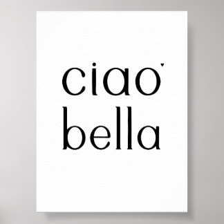 Póster Ciao bella - minimalistic typography poster