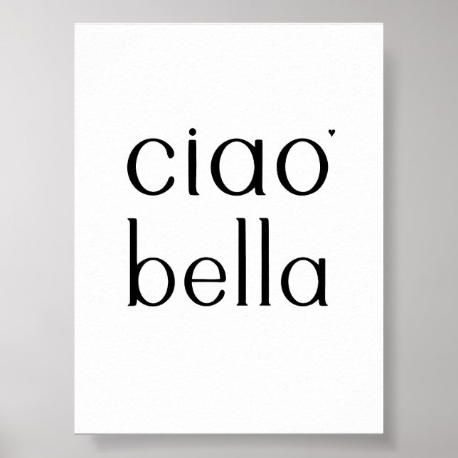 Póster Ciao bella - minimalistic typography poster (Frente)