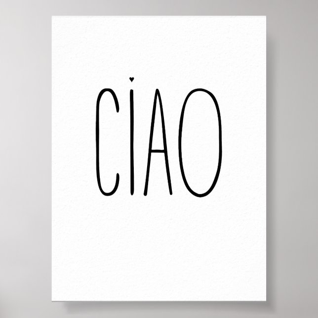 Póster Ciao - minimalistic typography poster (Frente)