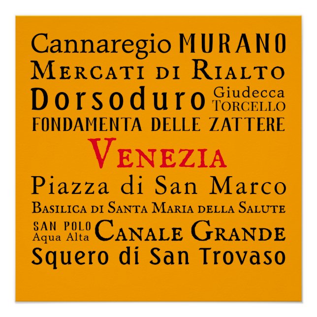 Póster ¡Ciao Venezia! (Anverso)