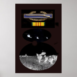 Póster CIB y poster de la cinta del servicio de Vietnam