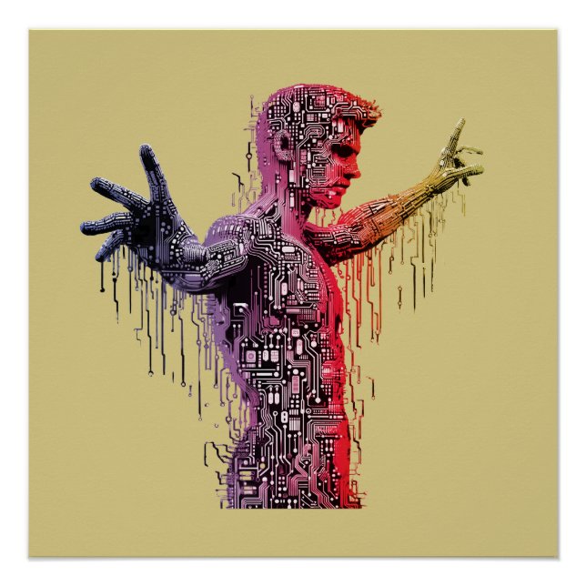 Póster Ciber humano (Anverso)