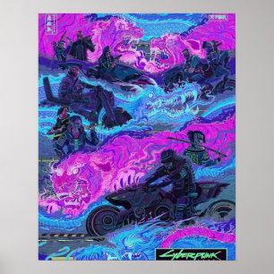 Póster ciberpunk