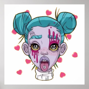 Póster ciberpunk art, cyberpunk, chica de club, fiesta