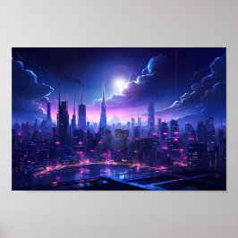 Póster Ciberpunk Tokyo Waterfront