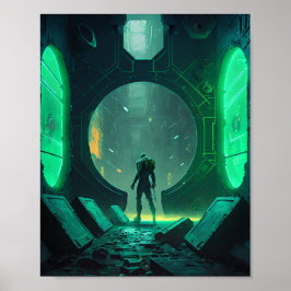 Póster Ciberpunk Virtual Reality