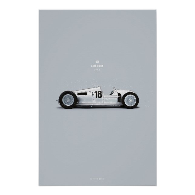 Póster CiC Auto Union Typ C (Anverso)