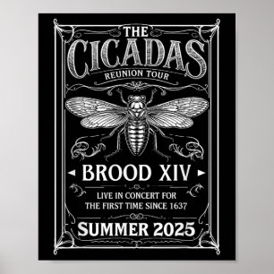 Póster Cicada Brood Xiv Tour a la Reunión 2025