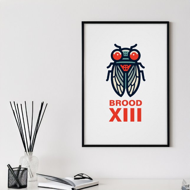 Póster Cicada Magicicada Brood XIII Personalizado Textos (Subido por el creador)