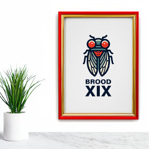 Póster Cicada Magicicada Brood XIX o Cualquier Brote