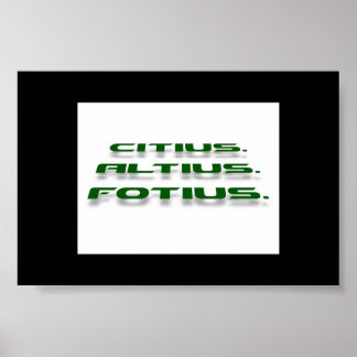Póster Cicio. Altius. Fortius